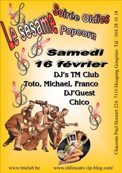 soirée oldies le 16 février au sésame